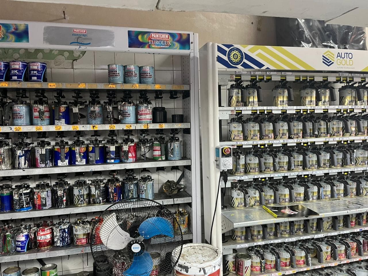 Paint wall in store